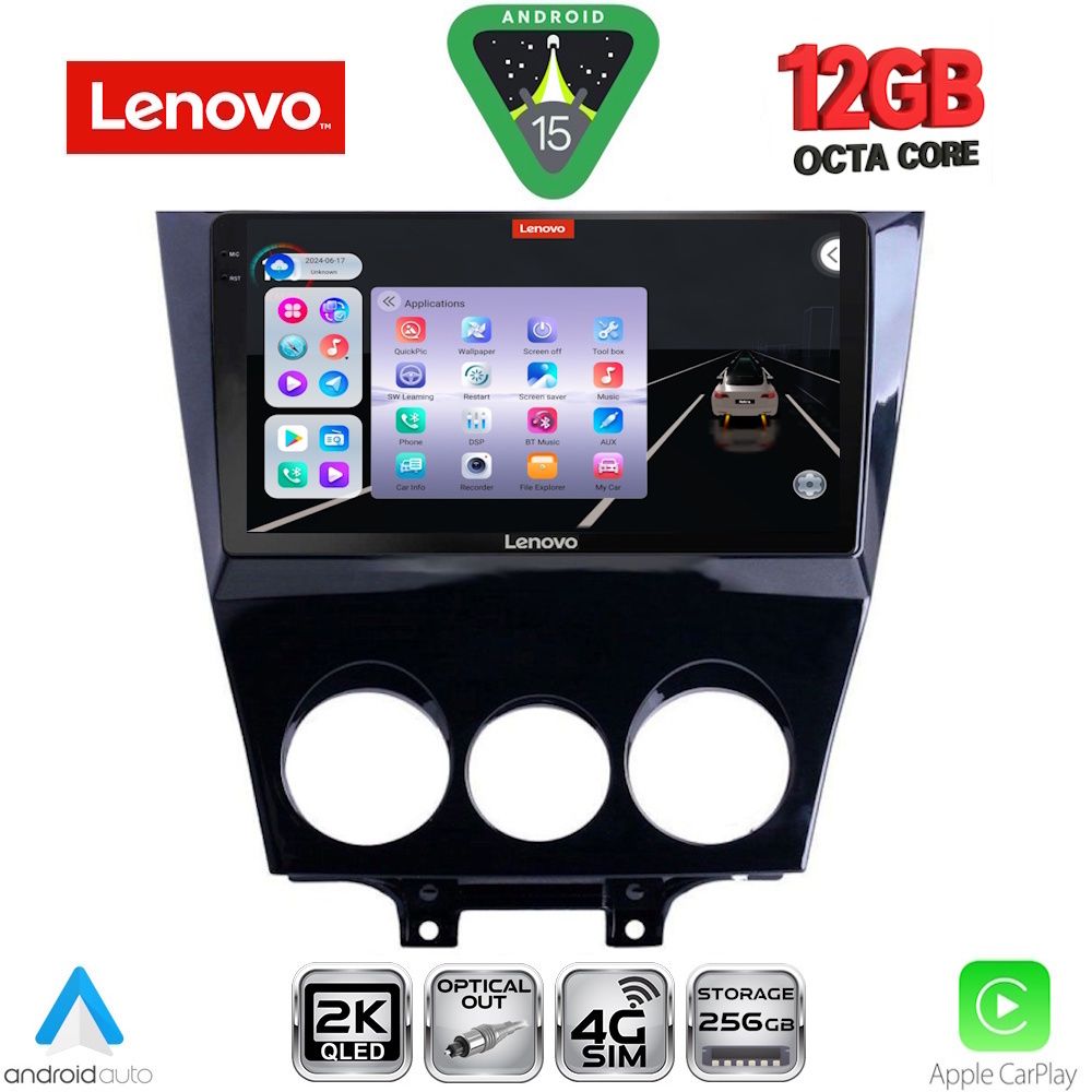 SSZ12395_15 LENOVO SSZ 12395_CPA (9inc) MULTIMEDIA TABLET for MAZDA RX8 mod. 2008-2014 - Image 1