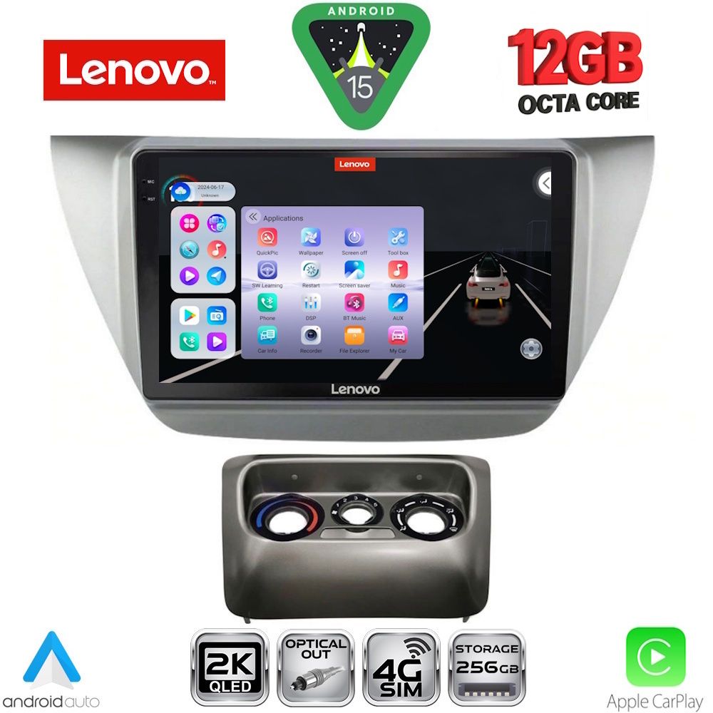 SSZ12433_15 LENOVO SSZ 12433_CPA (9inc) MULTIMEDIA TABLET for MITSUBISHI LANCER mod. 2000-2007 - Image 1