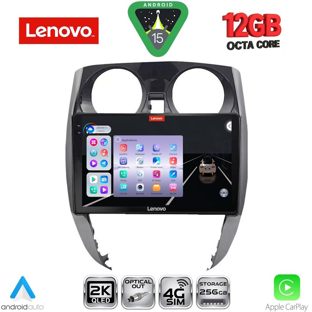 SSZ12464_15 LENOVO SSZ 12464_CPA (10inc) MULTIMEDIA TABLET for NISSAN NOTE mod. 2012-2020 - Image 1