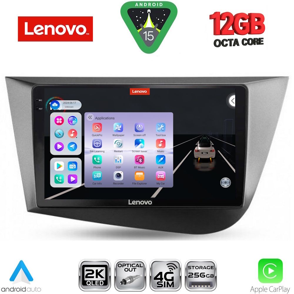 SSZ12574_15 LENOVO SSZ 12574_CPA (9inc) MULTIMEDIA TABLET for SEAT LEON mod. 2005-2012 - Image 1