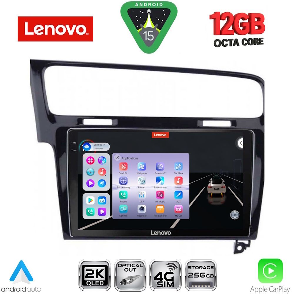SSZ12747_15 LENOVO SSZ 12747BL_CPA (10inc) MULTIMEDIA TABLET for VW GOLF 7 mod. 2013-2020 - Image 1