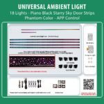 DIQ AMBIENT TYM01X (Universal Ambient Light with 18 Lights, Piano Black Starry Sky Strips)