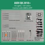 DIQ AMBIENT HC-AD12-WX RGB (Digital iQ Ambient Light for Audi Q8 mod. 2018+ with 19 Lights)