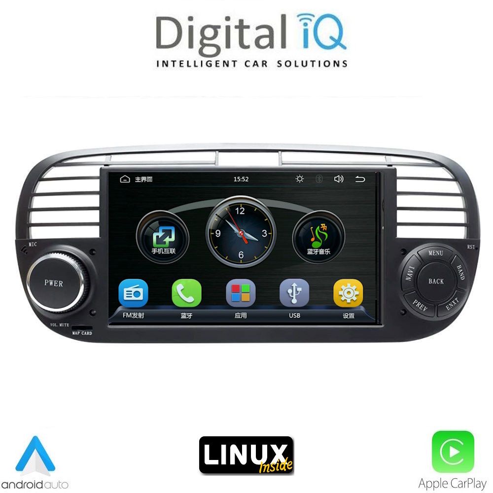 BLA065BL DIGITAL IQ BLA 065BL_CPA (7" DECK) MULTIMEDIA LINUX SYSTEM for FIAT 500 mod. 2007-2015 (BLACK) - Image 1