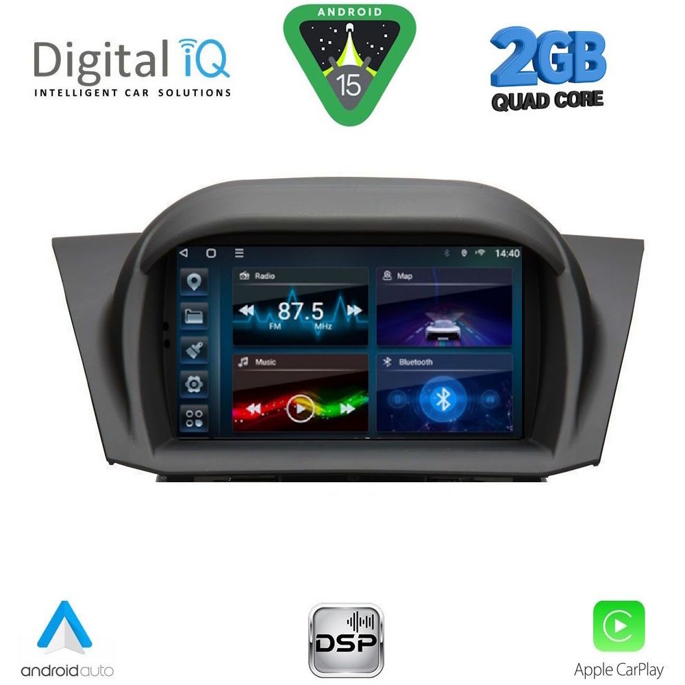 BLD075-15 DIGITAL IQ BLD 275_CPA (7" DECK) MULTIMEDIA for FORD FIESTA mod. 2008-2017 - Image 1