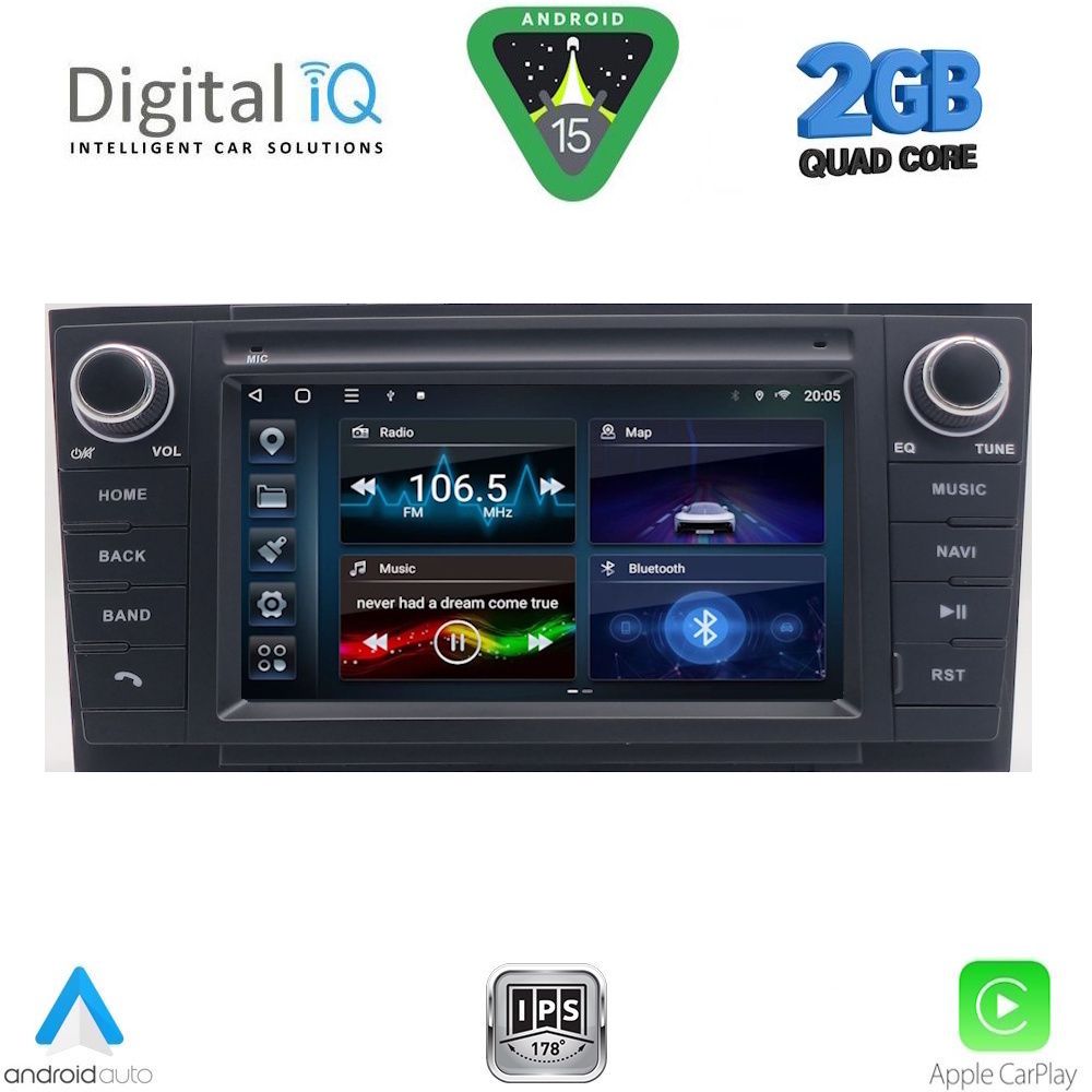 BLD209BL-15 DIGITAL IQ BLD 209BL_CPA (7" DECK) MULTIMEDIA OEM for TOYOTA AVENSIS (T27) mod. 2009-2016 (BLACK) - Image 1