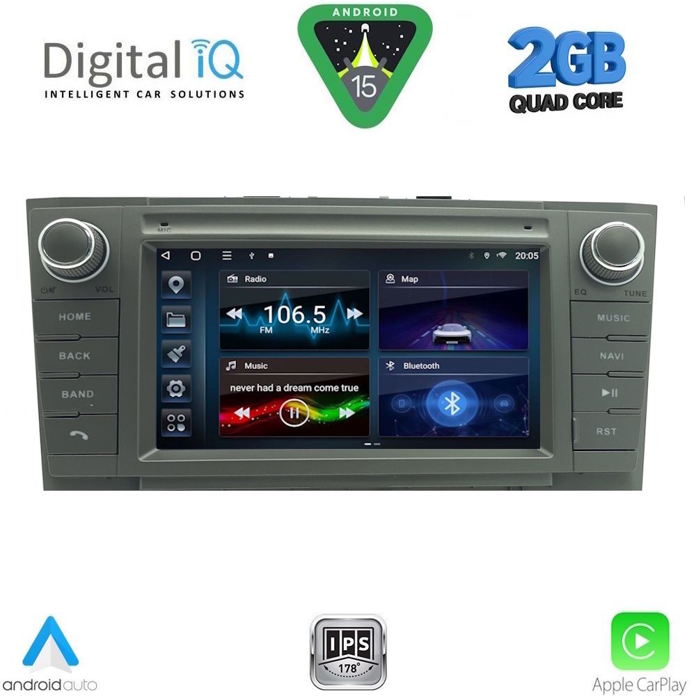 BLD209GR-15 DIGITAL IQ BLD 209GR_CPA (7" DECK) MULTIMEDIA OEM for TOYOTA AVENSIS (T27) mod. 2009-2016 (GRAY) - Image 1