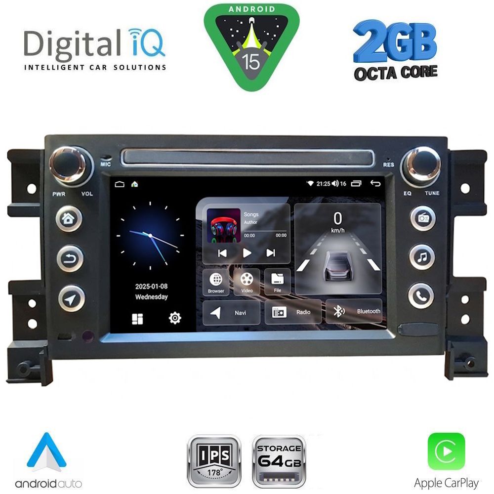 BLE354-15-1 DIGITAL IQ BLE 354_CPA (7" DECK) MULTIMEDIA OEM for SUZUKI GRAND VITARA mod. 2005-2015 - Image 1