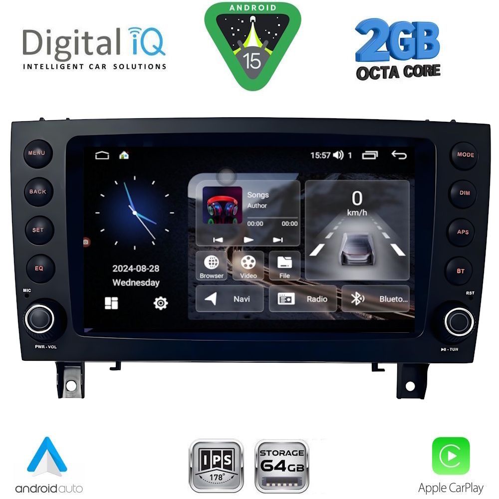 BLE396-15 DIGITAL IQ BLE 396_CPA (8" DECK) MULTIMEDIA SYSTEM for MERCEDES SLK (R171) mod. 2004-2010 - Image 1