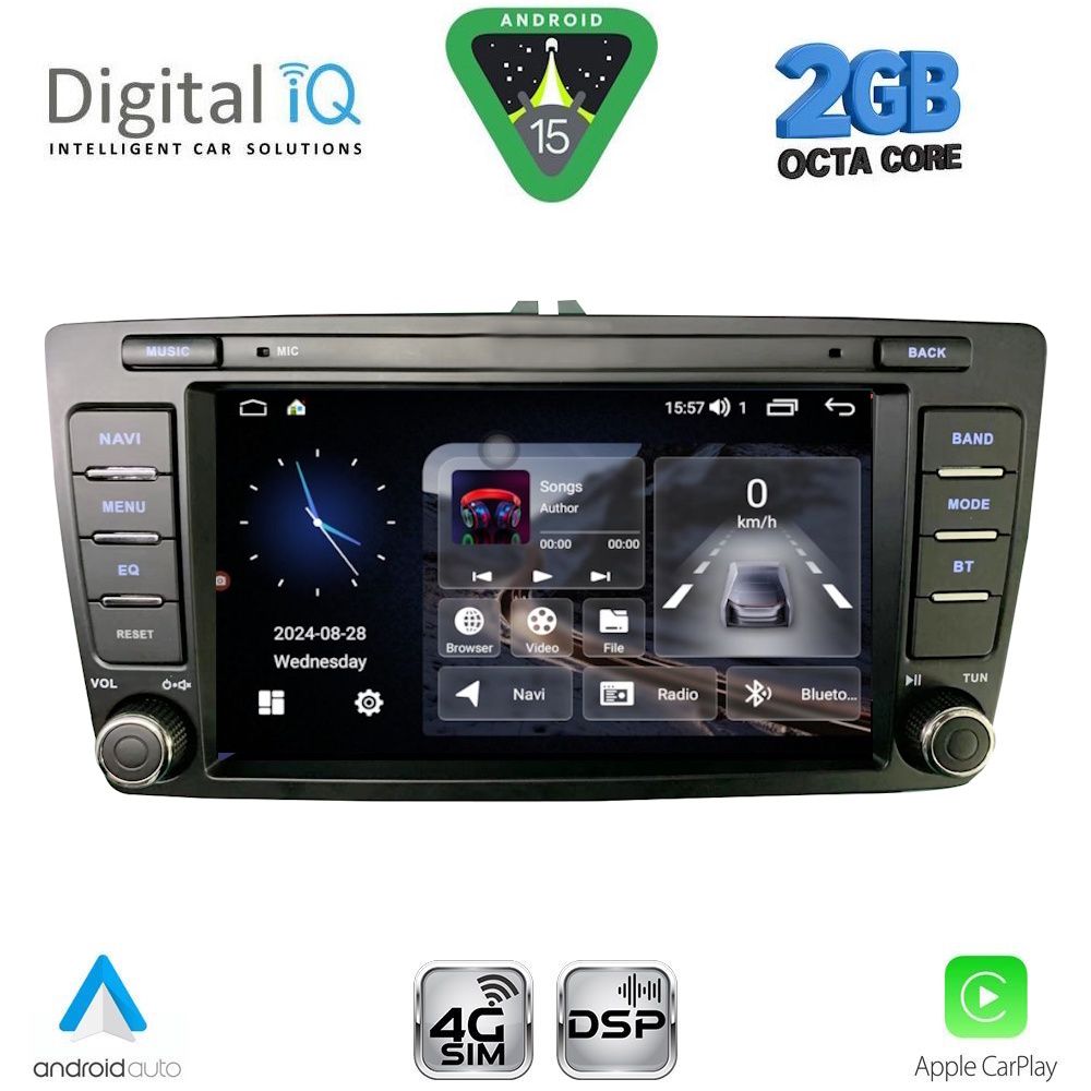 BLF305-15 DIGITAL IQ BLF 305_CPA (8” DECK) MULTIMEDIA SYSTEM for SKODA OCTAVIA mod. 2005-2012 - Image 1