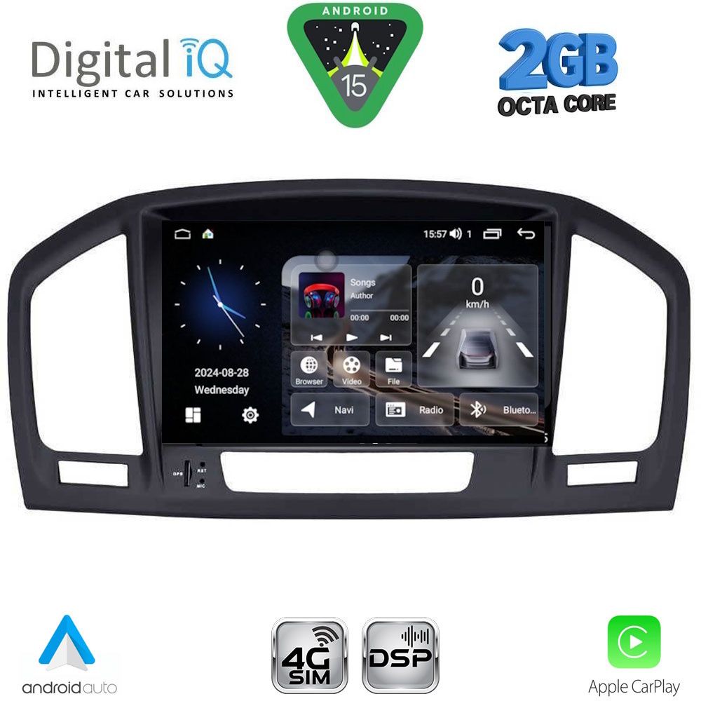 BLF314BL-15 DIGITAL IQ BLF 314BL_CPA (8" DECK) MULTIMEDIA SYSTEM for OPEL INSIGNIA mod. 2008-2013 (BLACK) - Image 1
