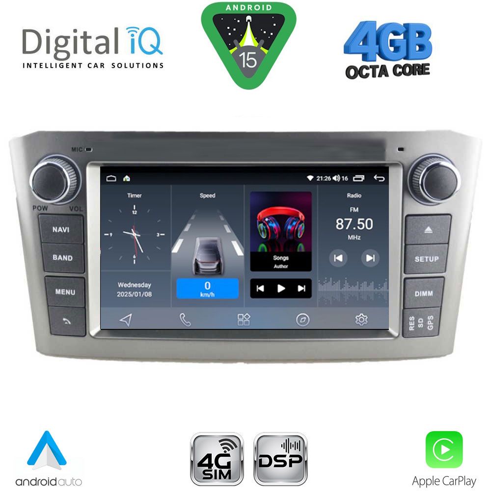 BLG425SL_15 DIGITAL IQ BLG 425SL_CPA (7″ DECK) MULTIMEDIA OEM for TOYOTA AVENSIS (T25) mod. 2003-2009 (SILVER) - Image 1