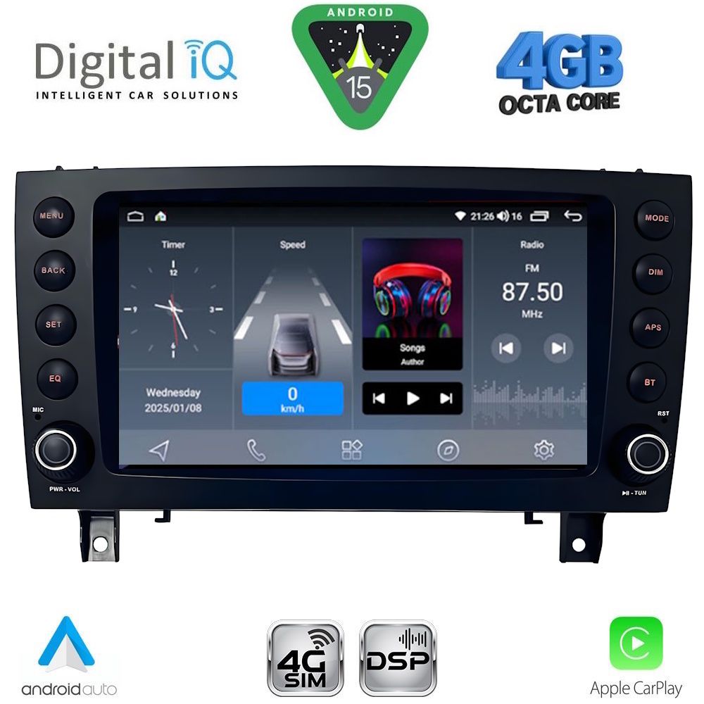 BLG496-15 DIGITAL IQ BLG 496_CPA (8" DECK) MULTIMEDIA SYSTEM for MERCEDES SLK (R171) mod. 2004-2010 - Image 1