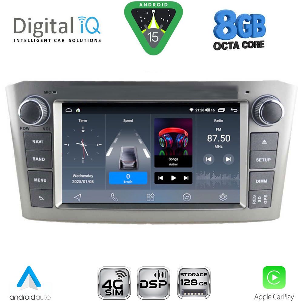 BLM725SL_15 DIGITAL IQ BLM 725SL_CPA (7" DECK) MULTIMEDIA OEM for TOYOTA AVENSIS (T25) mod. 2003-2009 (SILVER) - Image 1