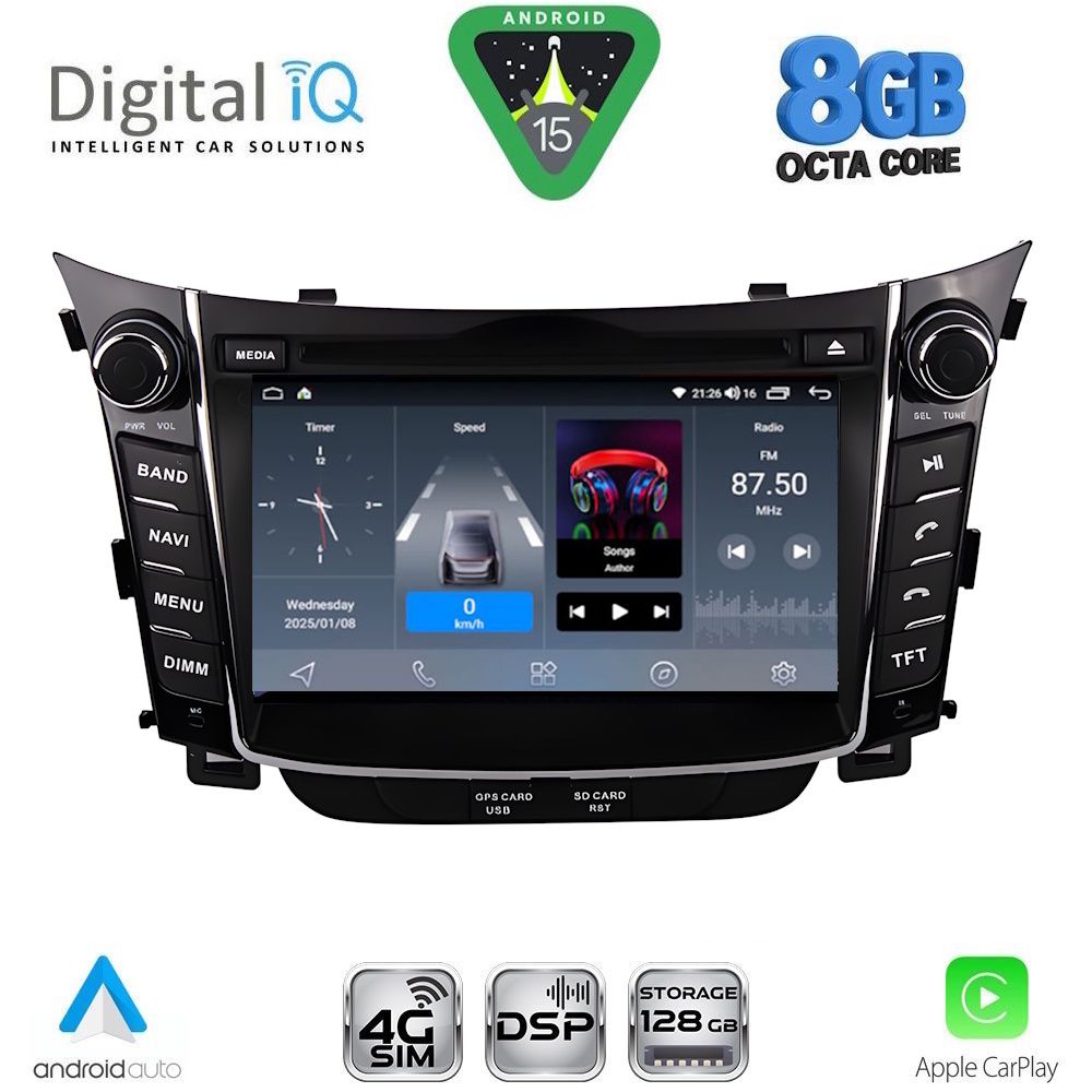 BLM726-15 DIGITAL IQ BLM 726_CPA (7" DECK) MULTIMEDIA OEM for HYUNDAI i30 mod. 2012-2017 - Image 1