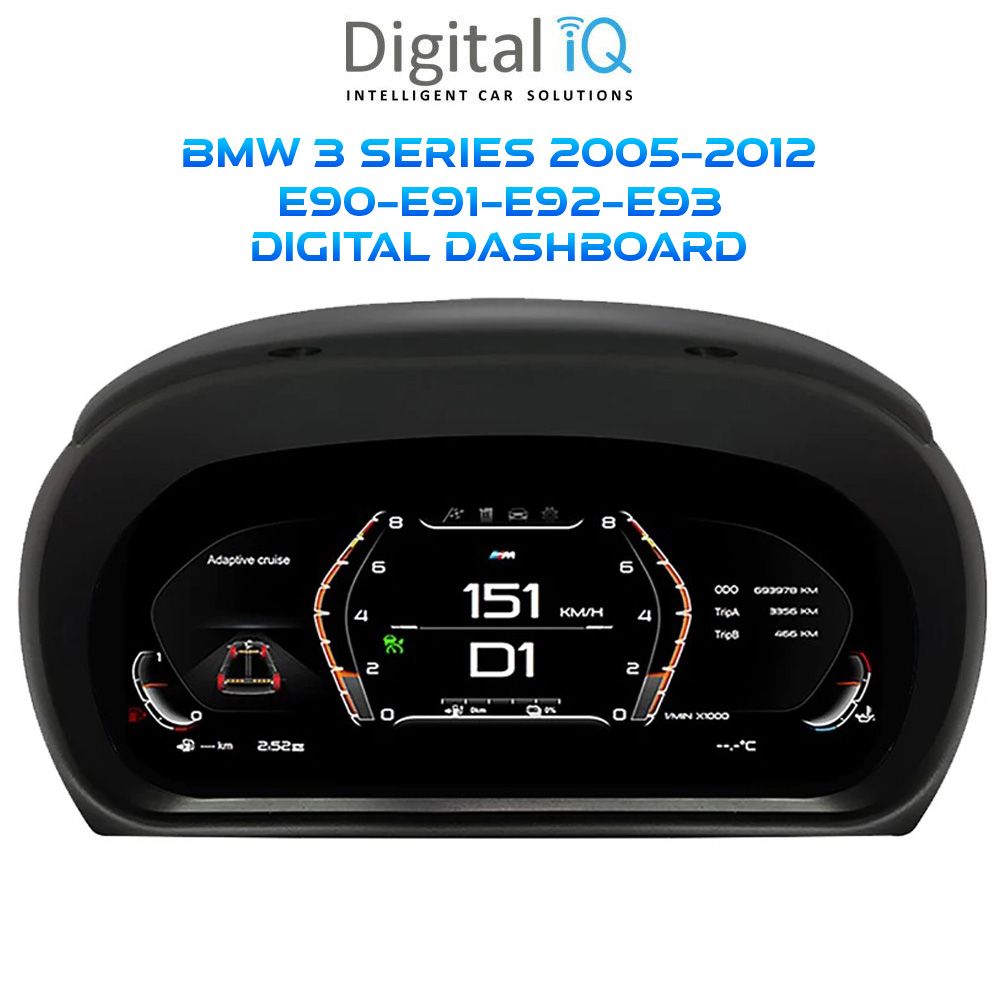 BMW_3_E90_Digital_Dashboard_01 DIGITAL IQ DDD 954_DC (10in) DIGITAL INSTRUMENT CLUSTER for BMW 3 Series (E90-E91-E92-E93) mod. 2005-2012 - Image 1