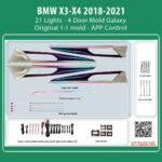 DIQ AMBIENT BMW X3-X4 BM03Y (Digital iQ Ambient Light for BMW X3 - X4 (G01) mod. 2018-2021 with 21 Lights, Galaxy)