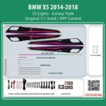 DIQ AMBIENT BMW X5 BM05Υ (Digital iQ Ambient Light for BMW X5 (F15) mod. 2014-2018 with 22 Lights, Galaxy)