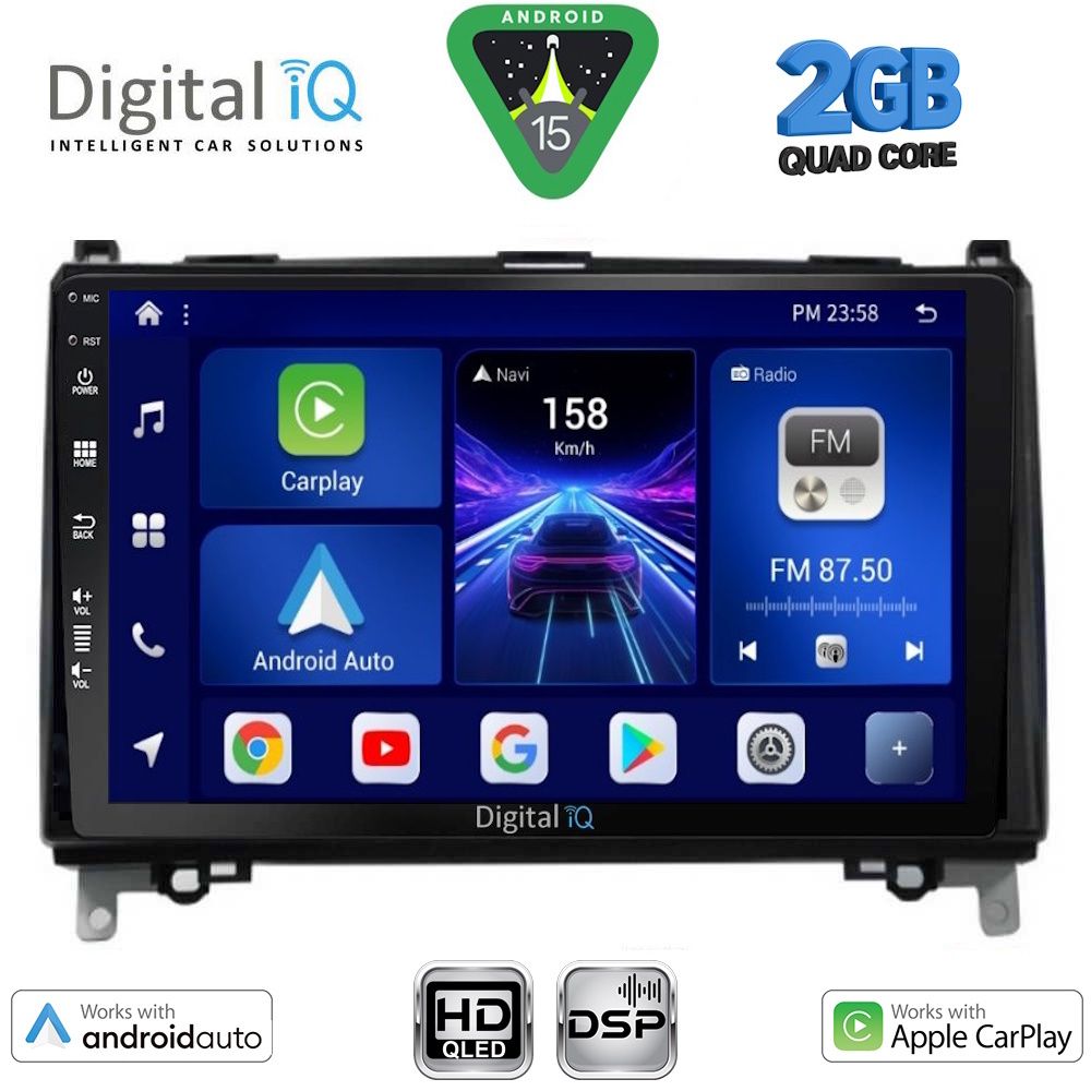 BXC3400_15 DIGITAL IQ BXC 3400_CPAA (9inc) MULTIMEDIA TABLET for MERCEDES A – B -SPRINTER – VITO mod. 2007-2020 - Image 1