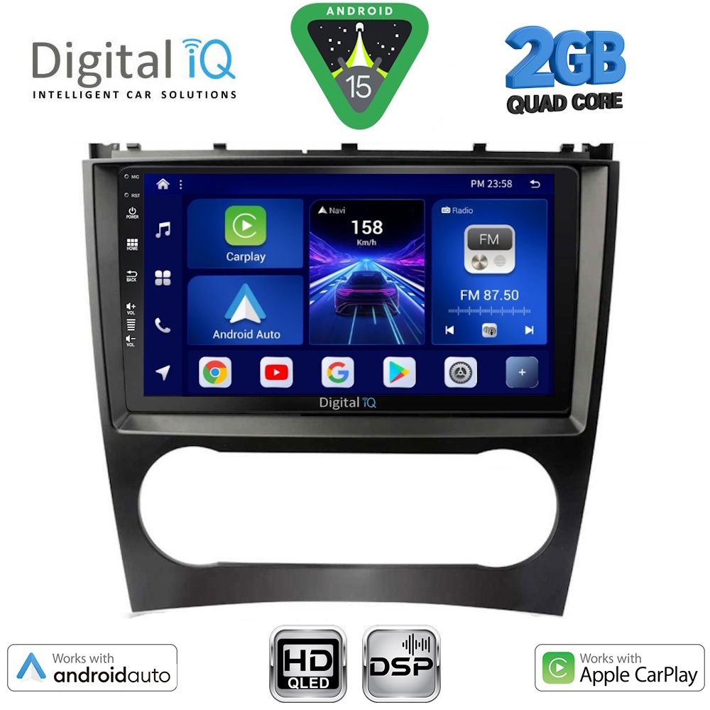 BXC3404_15 DIGITAL IQ BXC 3404_CPAA (9inc) MULTIMEDIA TABLET for MERCEDES C – CLK (W203-209) mod. 2004-2008 - Image 1