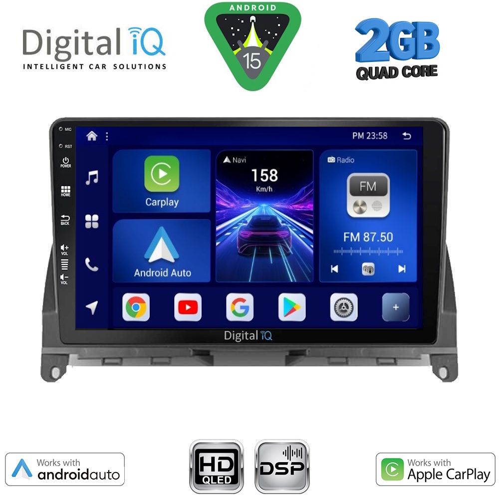 BXC3405_15 DIGITAL IQ BXC 3405_CPAA (9inc) MULTIMEDIA TABLET for MERCEDES C (W204) mod. 2007-2011 - Image 1