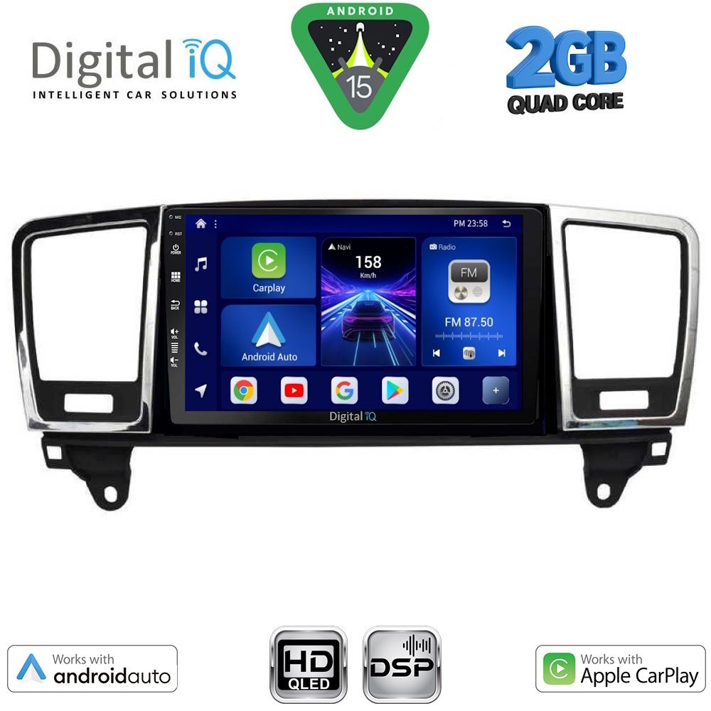 BXC3415_15 DIGITAL IQ BXC 3415_CPAA (9inc) MULTIMEDIA TABLET for MERCEDES ML (W166) – GL (X166) mod. 2011-2019 - Image 1