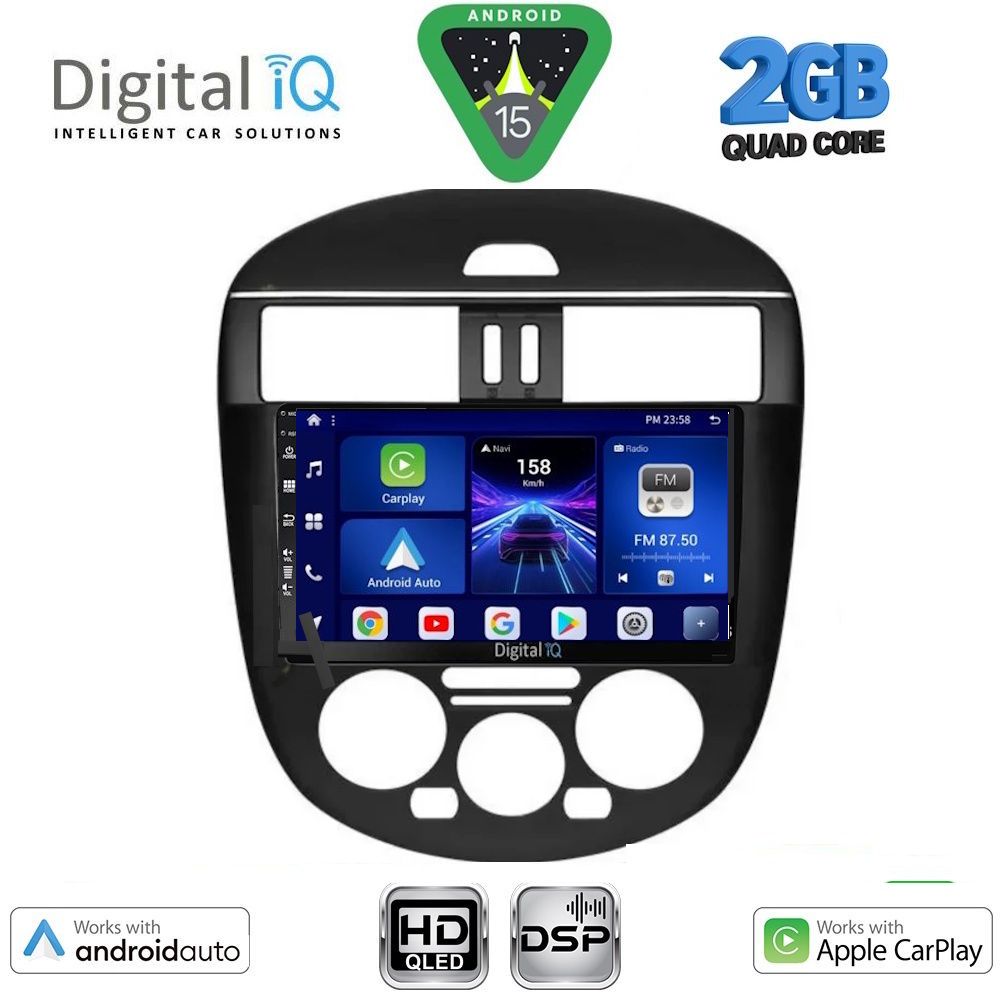 BXC3465AC-15 DIGITAL IQ BXC 3465B AC_CPAA (9inc) MULTIMEDIA TABLET for NISSAN TIIDA mod. 2012-2015 with A/C - Image 1
