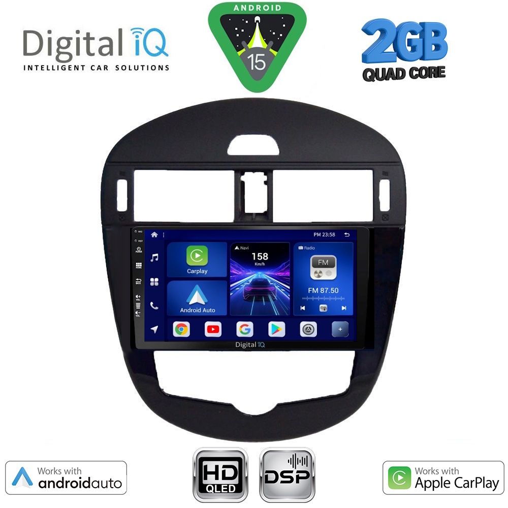 BXC3470_15 DIGITAL IQ BXC 3470CL_CPAA (9inc) MULTIMEDIA TABLET for NISSAN PULSAR mod. 2014-2020 with CLIMA - Image 1