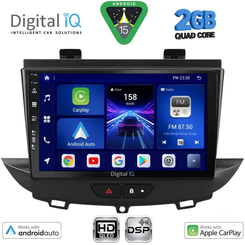BXC3490_15 DIGITAL IQ BXC 3490_CPAA (9inc) MULTIMEDIA TABLET for OPEL CROSSLAND – GRANDLAND mod. 2017-2025 - Image 1