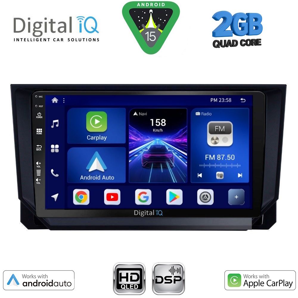 BXC3573_15 DIGITAL IQ BXC 3573_CPAA (9inc) MULTIMEDIA TABLET for SEAT ARONA - IBIZA mod. 2018-2026 - Image 1