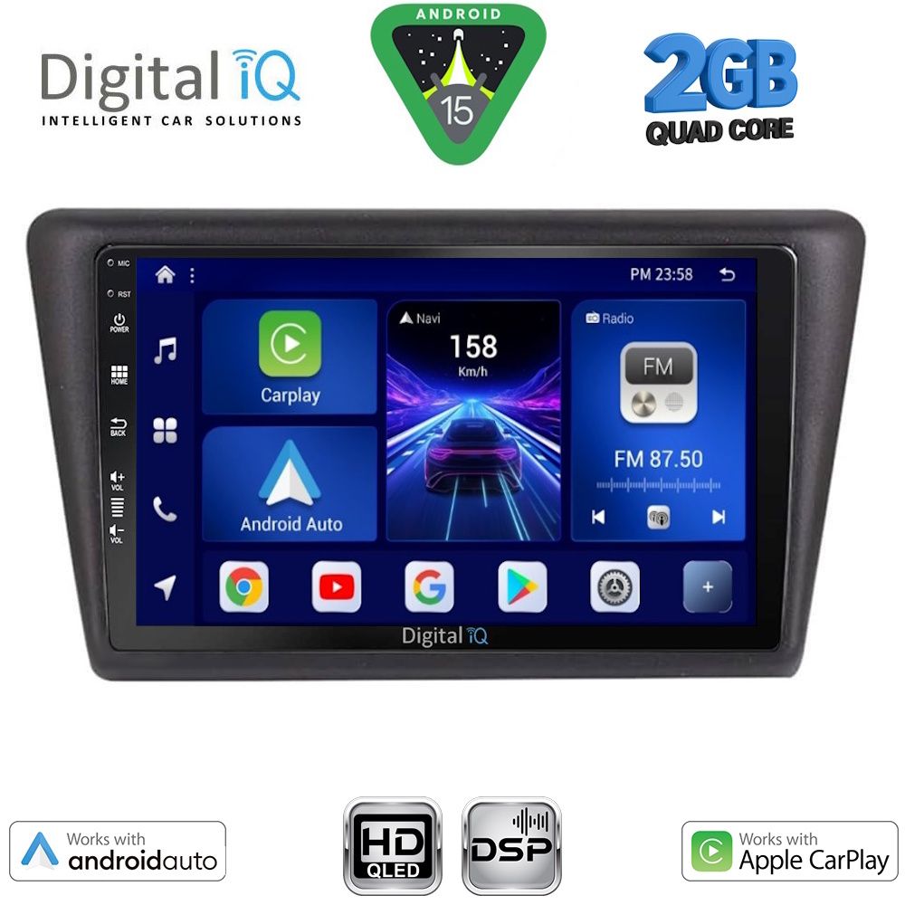 BXC3600_15 DIGITAL IQ BXC 3600_CPAA (9inc) MULTIMEDIA TABLET for SKODA RAPID SPACEBACK mod. 2014-2019 - Image 1