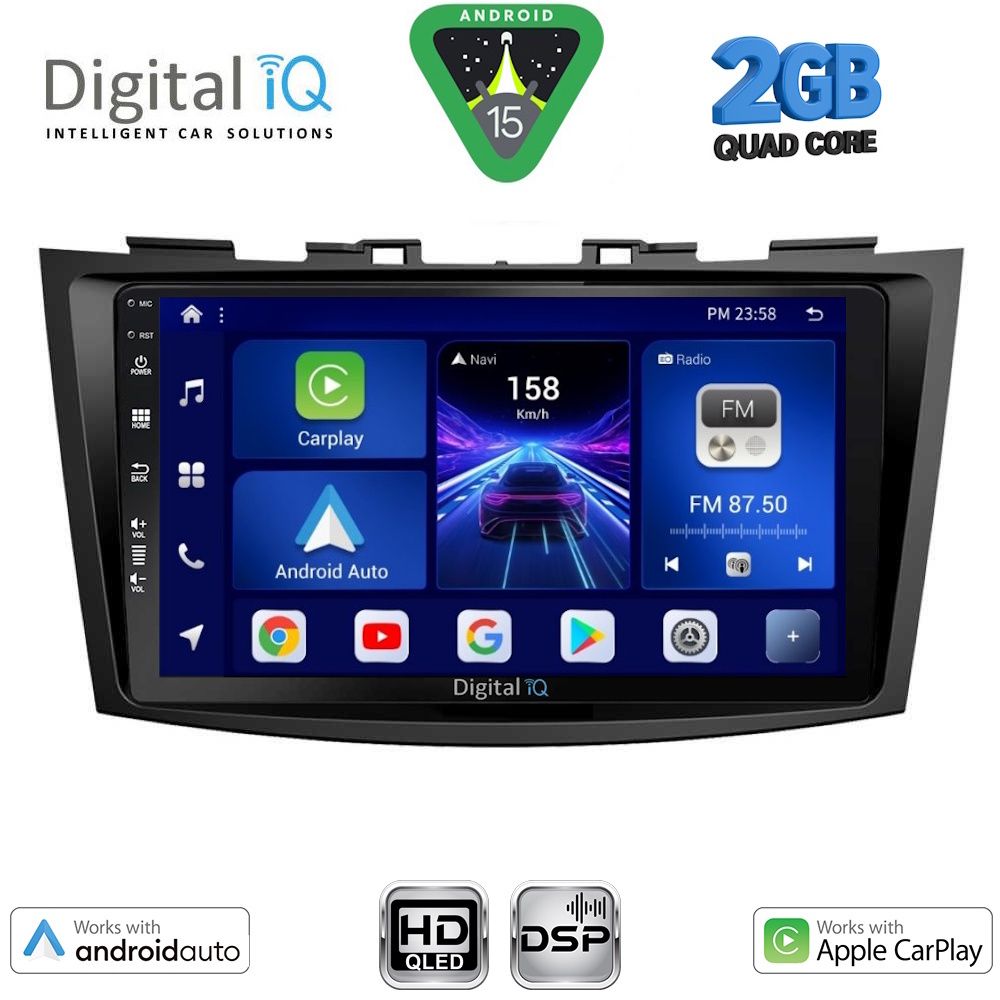 BXC3685_15 DIGITAL IQ BXC 3685_CPAA (9inc) MULTIMEDIA TABLET for SUZUKI SWIFT mod. 2011-2016 - Image 1