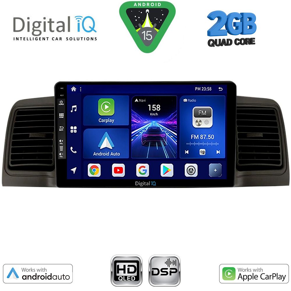 BXC3712BL_15 DIGITAL IQ BXC 3712BL_CPAA (9inc) MULTIMEDIA TABLET for TOYOTA COROLLA mod. 2001-2006 (BLACK) - Image 1