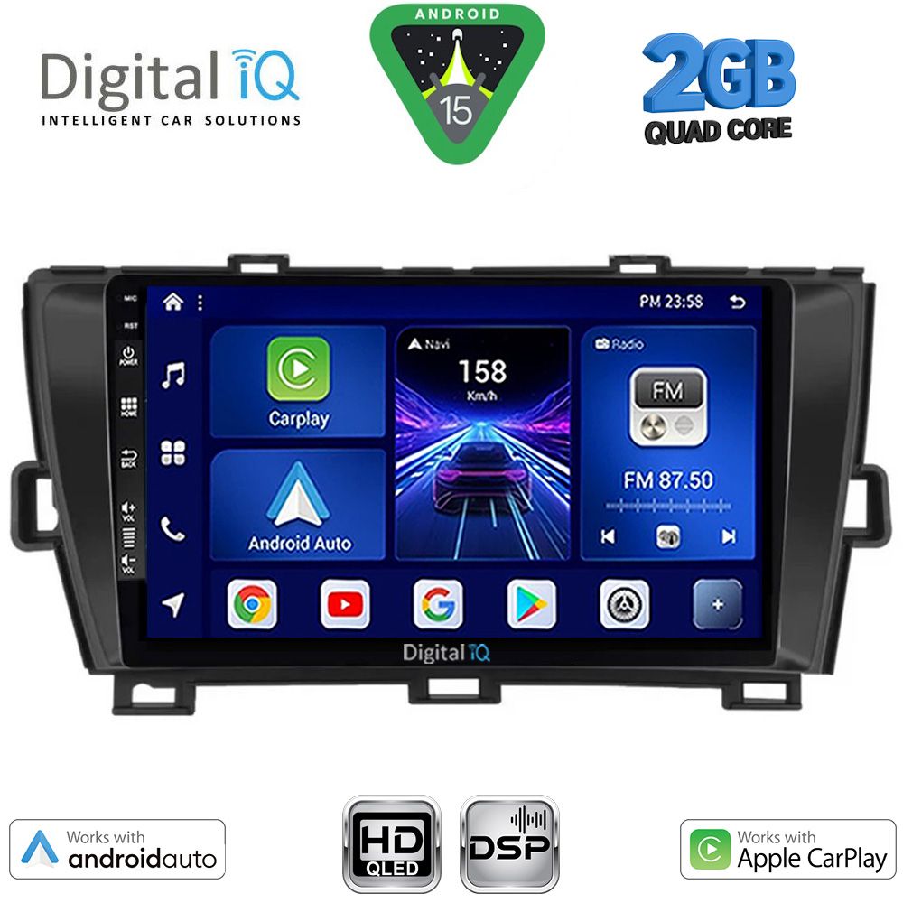 BXC3726BL_15 DIGITAL IQ BXC 3726BL_CPAA (9inc) MULTIMEDIA TABLET for TOYOTA PRIUS mod. 2009-2015 (BLACK) - Image 1
