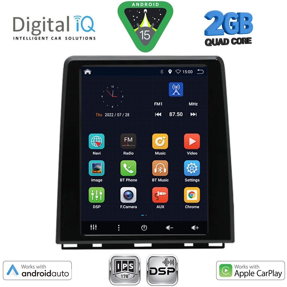 BXC3947_15 DIGITAL IQ BXC 3947_CPAA (LOW VERSION) TESLA STYLE for RENAULT CLIO - CAPTUR mod. 2019-2026 - Image 1