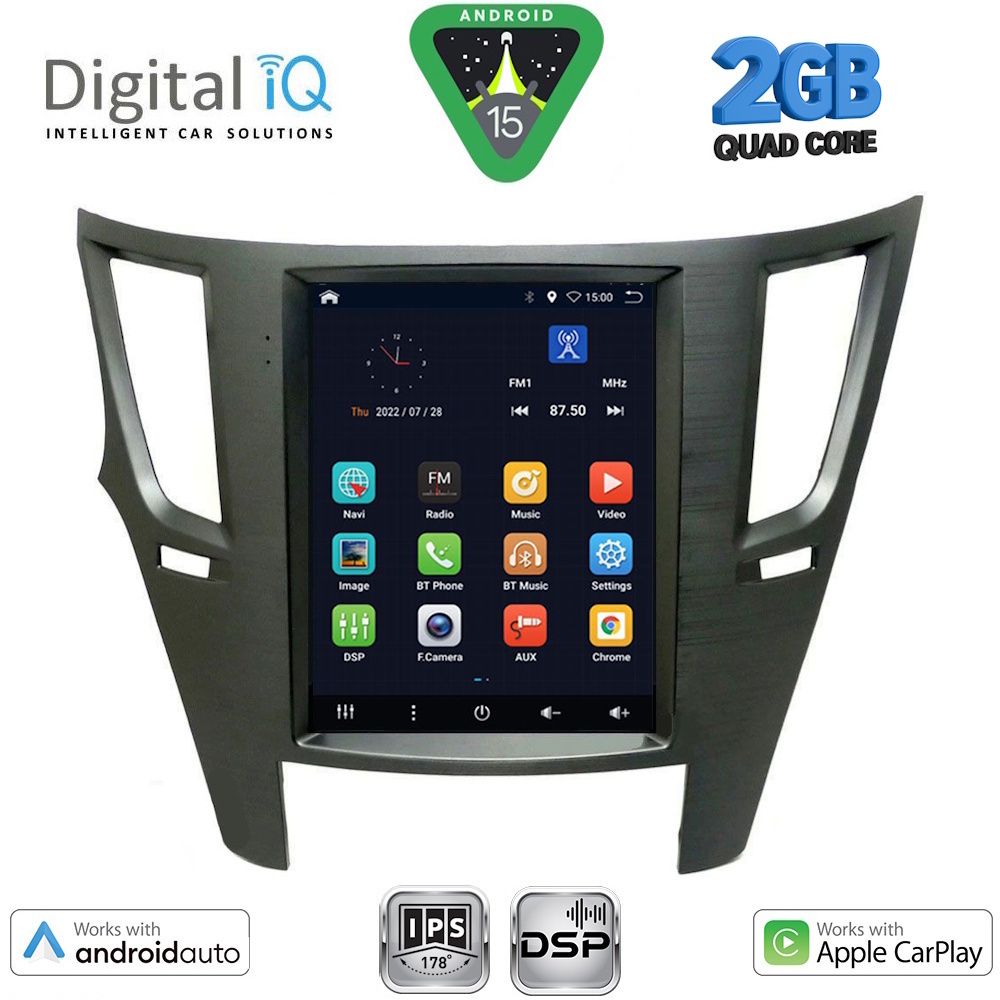 BXC3962_15 DIGITAL IQ BXC 3962_CPAA TESLA STYLE for SUBARU LEGACY – OUTBACK mod. 2009-2014 - Image 1