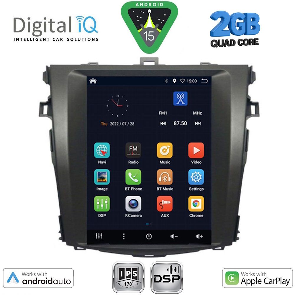 BXC3963_15 DIGITAL IQ BXC 3963_CPAA TESLA STYLE for TOYOTA COROLLA 4D mod. 2006-2012 - Image 1