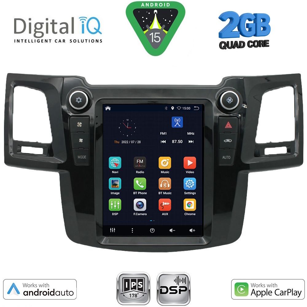 BXC3965_15 DIGITAL IQ BXC 3965_CPAA TESLA STYLE for TOYOTA HILUX mod. 2005-2015 - Image 1