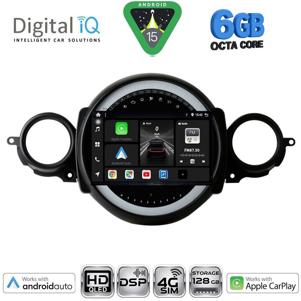BXF17064-15 DIGITAL IQ BXF 17064_CPAA (9inc) MULTIMEDIA TABLET for MINI COOPER (R56-R57) mod. 2006-2014 - CLUBMAN (R55) mod. 2007-2014 - Image 1