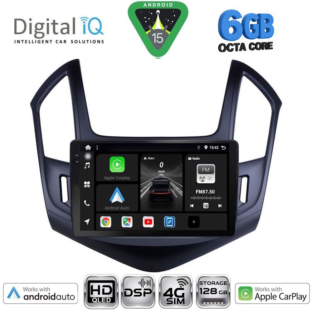 BXF17077-15 DIGITAL IQ BXF 17076B_CPAA (9inc) MULTIMEDIA TABLET for CHEVROLET CRUZE mod. 2013-2015 - Image 1