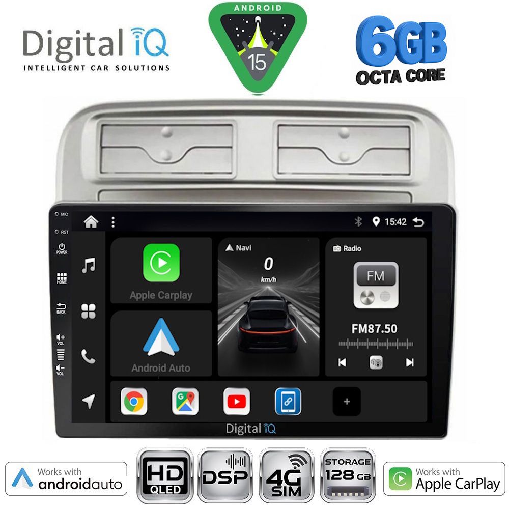 BXF17128-15 DIGITAL IQ BXF 17128_CPAA (9inc) MULTIMEDIA TABLET for FIAT GRANDE PUNTO mod. 2005-2012 - Image 1