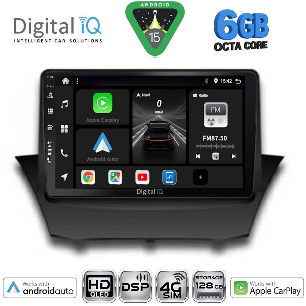 BXF17154A-15 DIGITAL IQ BXF 17154A_CPAA (9inc) MULTIMEDIA TABLET for FORD FIESTA mod. 2008-2017 - Image 1