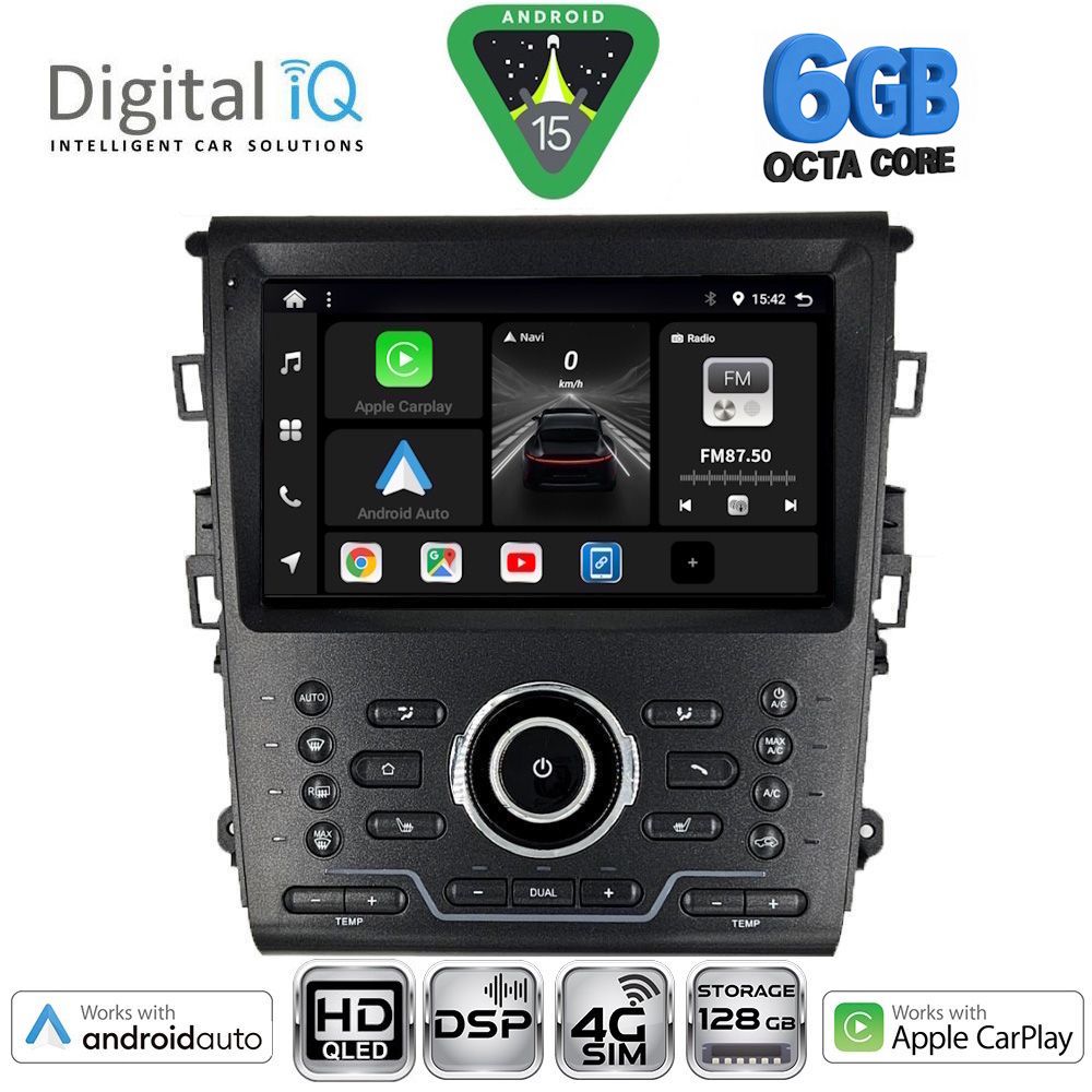 BXF17164CL-15 DIGITAL IQ BXF 17164_CPAA CLIMA (9inc) MULTIMEDIA TABLET for FORD MONDEO mod. 2014-2023 - Image 1