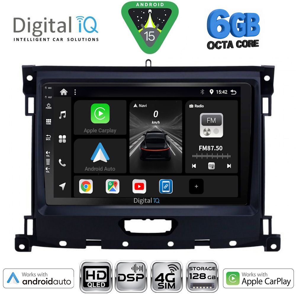 BXF17173-15 DIGITAL IQ BXF 17173_CPAA (9inc) MULTIMEDIA TABLET for FORD RANGER mod. 2018-2023 - Image 1