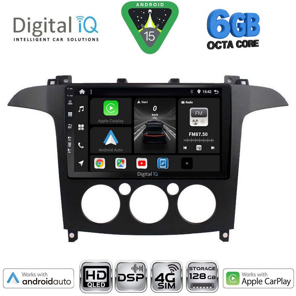 BXF17175AC-15 DIGITAL IQ BXF 17175_CPAA A/C (9inc) MULTIMEDIA TABLET for FORD SMAX mod. 2006-2014 - Image 1