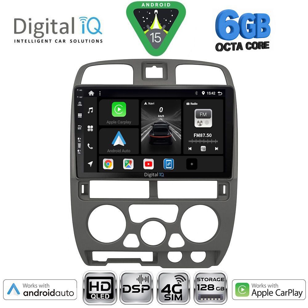 BXF17253GR-15 DIGITAL IQ BXF 17253GR_CPAA (9inc) MULTIMEDIA TABLET for ISUZU D-MAX mod. 2002-2008 (GREY) - Image 1