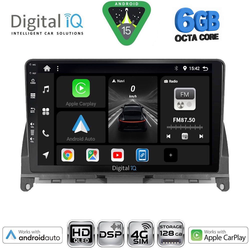 BXF17405-15 DIGITAL IQ BXF 17405_CPAA (9inc) MULTIMEDIA TABLET for MERCEDES C (W204) mod. 2007-2011 - Image 1