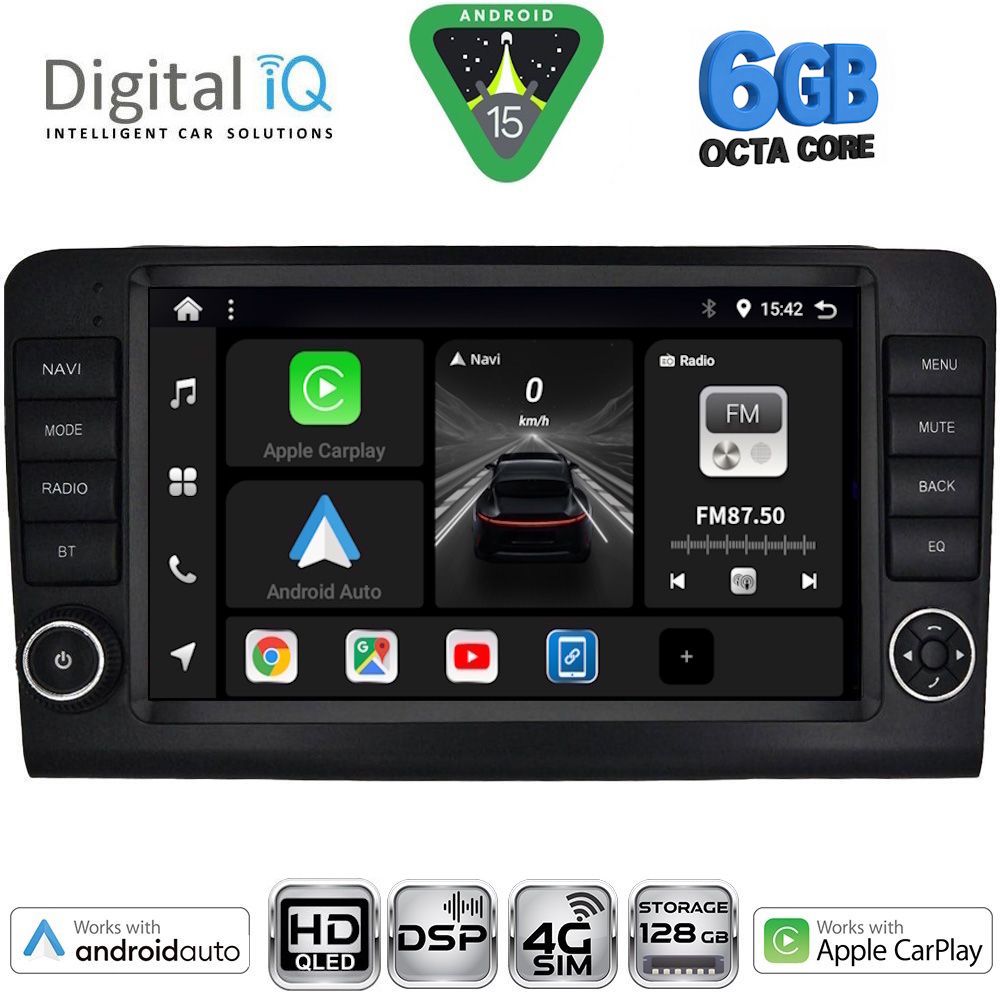 BXF17416-15 DIGITAL IQ BXF 17416_CPAA (9inc) MULTIMEDIA TABLET for MERCEDES ML (W164) – GL (X164) mod. 2005-2011 - Image 1