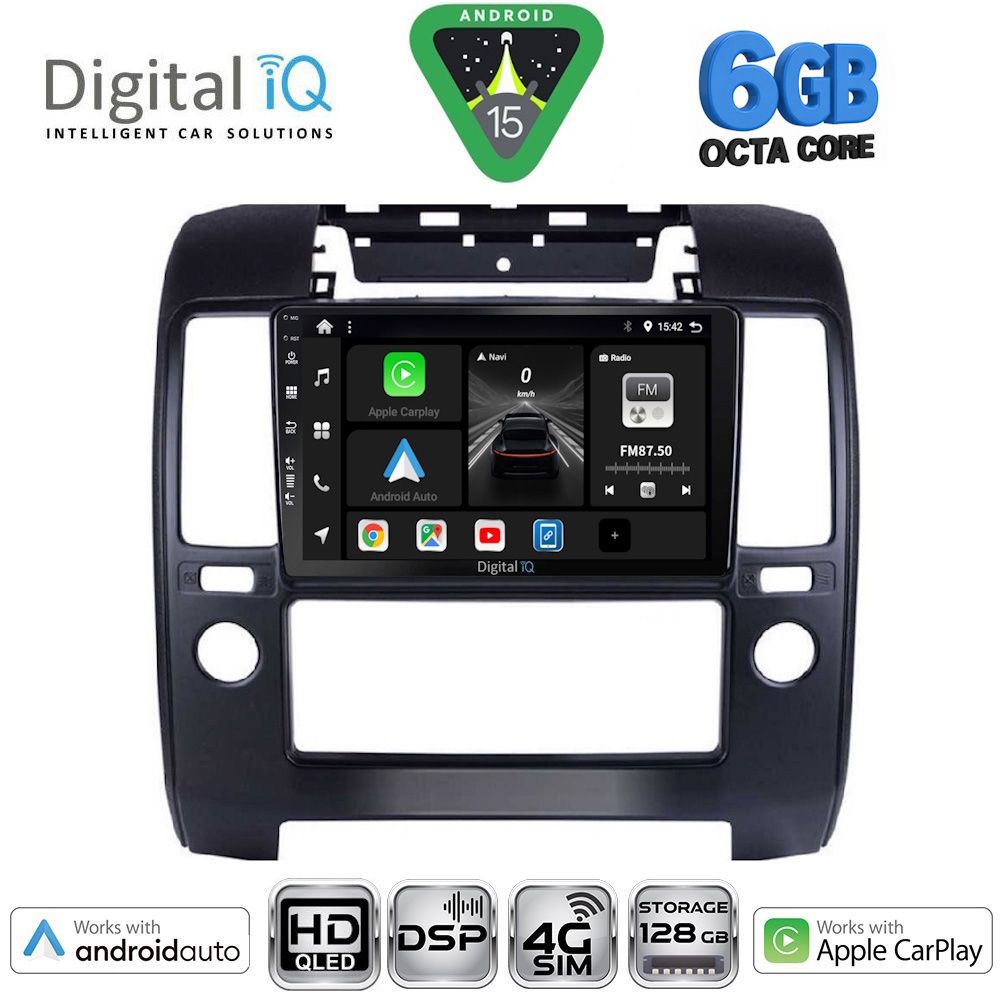 BXF17454-15 DIGITAL IQ BXF 17454AC_CPAA (9inc) MULTIMEDIA TABLET for NISSAN NAVARA D40 mod. 2006-2011 με A/C - Image 1