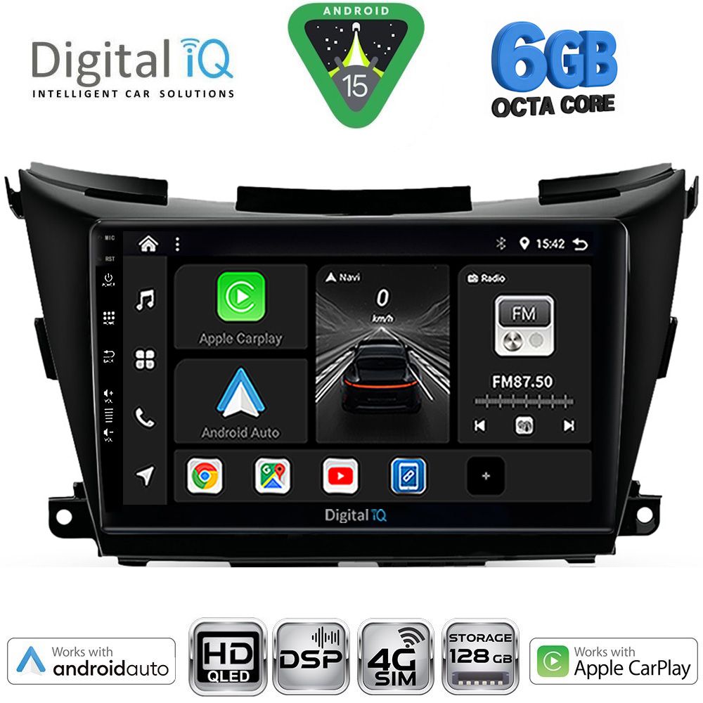 BXF17462B_15 DIGITAL IQ BXF 17462B_CPAA (9inc) MULTIMEDIA TABLET for NISSAN MURANO mod. 2017-2025 - Image 1